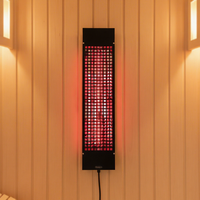 Radiateur halogène à spectre complet, chauffage rapide, construction métallique, télécommande, utilisation au plafond/sur pied ou sur table, économe en énergie
