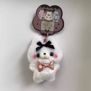 ตุ๊กตายืนตะโกนของแท้จากญี่ปุ่นชุดเสื้อผ้ากำมะหยี่ขนยาว7ซม. ห้อยหูกระต่ายแมว - Product Image 4