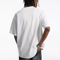 T-shirt décontracté de haute qualité 100% coton, surdimensionné, avec broderie de logo personnalisé, léger