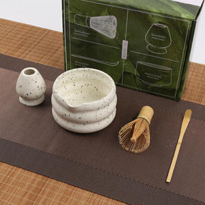 日本の抹茶セットボックス竹泡立て器セラミックボウルスタンド高品質抹茶アクセサリー7ピース - Product Image 3