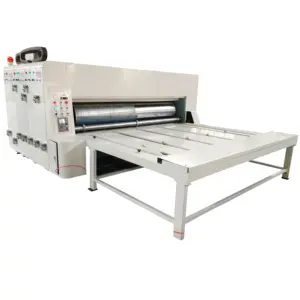 Chain Feeding 3 Color Corrugated Paper Flexo Printing Slotting Die Cutting Machine