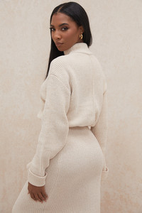 Ciniglia Maglia Midi Gonna Top A Manica Lunga Maglioni delle Donne Donne Dei Vestiti A Due Pezzi - Product Image 6