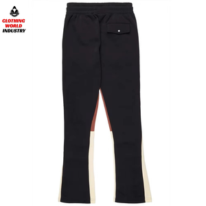 Men Double Waisted Sweatpants Custom Baggy Sweatpants Wide Leg <b>Drawstring</b> Pants Streetwear Gym black Men's Pants - Product Image 2