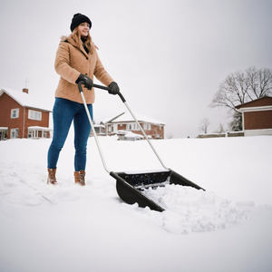 ด้ามเหล็กตามหลักสรีรศาสตร์หลังคาถนนพลั่วหิมะประหยัดแรงงานทําความสะอาดอย่างมีประสิทธิภาพพลาสติกมีดโกนหิมะ Pusher - Product Image 5