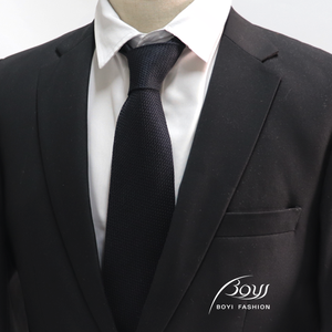 <span class=keywords><strong>Cravate</strong></span> 100% <span class=keywords><strong>Soie</strong></span> <span class=keywords><strong>Grenadine</strong></span> Garza Fina Tissage Luxe 7 Plis Finition Faite à la Main Bleu Marine Foncé pour Occasions Formelles Hommes - Product Image 6