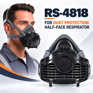 Demi-masque respiratoire de sécurité réutilisable en silicone avec cartouche unique pour la protection contre les gaz et la poussière, vente en gros OEM - Product Image 1