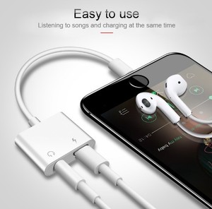 <span class=keywords><strong>Adaptador</strong></span> de audio para teléfono, 2 en 1, 3,5mm, precio de fábrica, venta al por mayor - Product Image 5
