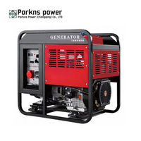 Groupe électrogène diesel silencieux portable triphasé 10-12 kW 220 V/400 V à châssis ouvert avec ATS