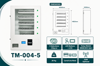 Distributeur automatique mural compact à 5 sélections avec boutons LED et écran LCD pour thé, café, produits de beauté, certifié CE