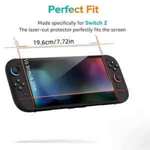 Protection d'écran en verre trempé OEM 9H HD transparente anti-traces de doigts pour Nintendo Switch Series avec applicateur - Product Image 4