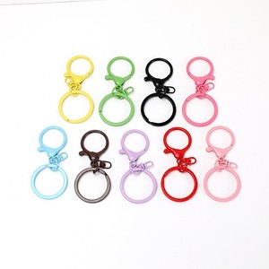 Metal Lobster Clasp Keychain <b>Set</b> Zinc Alloy Round Baking <b>Paint</b> Colorful For DIY Jewelry Accessories - Product Image 1