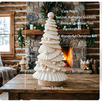 1 pièce, 8,7 pouces, décoration de Noël unique et mignonne en forme de coquillage et de perle, ornement de Noël pour la fête, cadeau