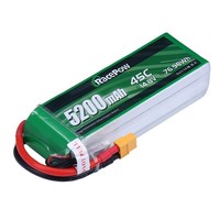 Batterie LiCoO2 OEM 44,4V 4S 5200mAh 80C pour avion/hélicoptère/bateau/drone/FPV RC avec connecteur XT90, 500 cycles, 400g, -20~60°C