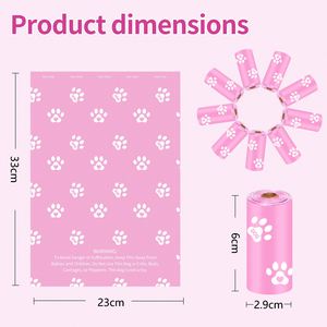 Nouveaux sacs à déjections pour animaux de compagnie en matériau Epi personnalisé, biodégradables, parfumés à la lavande, anti-fuites, extra épais, avec motif imprimé - Product Image 2