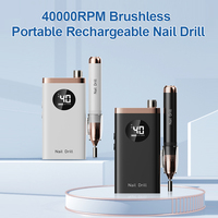 Machine à polir les ongles électrique professionnelle HOWYEA, rechargeable, 40 000 tr/min, outil de manucure pour salon et usage domestique