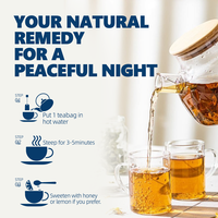 Sachets de thé en gros aux herbes pour l'équilibre du cortisol, aromatisés pour le stress, favorisant le sommeil, avec mélange de camomille et de baies de Schisandra