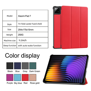 Para <span class=keywords><strong>Xiaomi</strong></span> <span class=keywords><strong>Mi</strong></span> <span class=keywords><strong>Pad</strong></span> 7 Pad7 11,2 pulgadas Smart Cover a prueba de golpes Tri-Fold Flip PU Funda protectora de cuero duro - Product Image 6