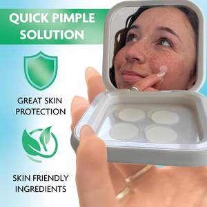 सफेद दर्पण मामले में मुँहासे पैच ले जाने में आसान <span class=keywords><strong>4</strong></span> पैच/शीट 5 शीट/मिरर केस हाइड्रोकोलाइड मुँहासे पिम्पल पैच अनुकूलित कर सकते हैं - Product Image 2