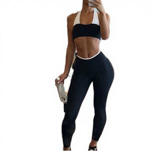 Conjunto de Yoga para Mujer con Sujetador Deportivo Acolchado Incorporado, Cintura Alta, Alta Elasticidad, Secado Rápido, Antiestático, Spandex/Nylon para Gimnasio y Fitness - Product Image 3