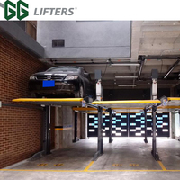 Plateforme de stationnement de voitures à deux colonnes, gain de place, double empilage, pour garages et ateliers de réparation