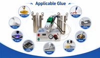 Machine de distribution pneumatique de colle AB et de résine époxy 110V, distributeur à deux composants avec réservoir sous pression pour le moulage