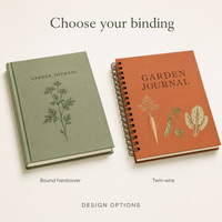 Großhandel Maßgefertigtes Leder/Papier Garten-Tagebuch Spiralgebundener Gartenplaner Notizbuch Pflanzen-Aufzeichnungsbuch mit Bedrucktem Einband als Geschenk