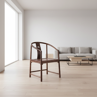 Sillón Chino Moderno de Nogal Negro al por Mayor, Multiusos para Sala de Estar, Dormitorio, Té y Café