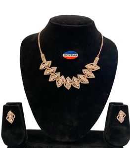 AD634 Elegante conjunto de joyería clásica Fiesta de bodas Eventos tradicionales Collar y pendientes para regalos de moda - Product Image 2