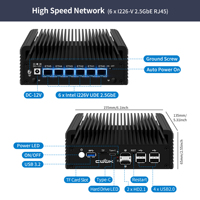 CWWK F9 Firewall Pfsense Router Mini PC Sin Ventilador N150 6 X I226-V 2.5GbE LAN DDR5 NVMe OPNsense Hardware Micro Firewall Appliance