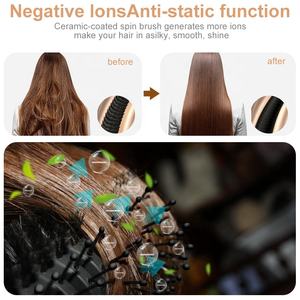 <span class=keywords><strong>Cepillo</strong></span> de Aire Caliente Eléctrico Profesional de 1200W, <span class=keywords><strong>Secador</strong></span> de Pelo, Alisador, Peine y Estilizador, Voluminizador Rotatorio de Cerámica - Product Image 6