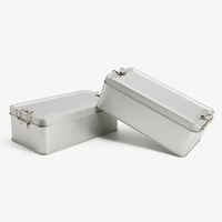 Fournisseur direct d'usine, boîte alimentaire en fer blanc 150x60x60mm / boîte à biscuits, faible MOQ, vendue par carton, boîte en métal de qualité alimentaire