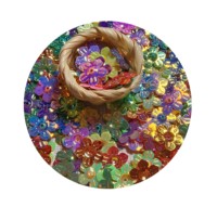 Paillettes florales de 13 mm, 5 pétales, fleurs en relief, confettis scintillants pour fête, paillettes à coudre, décoration artisanale DIY