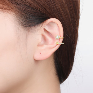 En stock, populares pendientes de clip en forma de estrella y en forma de U de latón blanco, regalo original y único para niñas. - Product Image 5