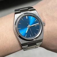 Montre automatique élégante unisexe pour affaires, mouvement en acier inoxydable, étanche, affichage du cadran, prix abordable