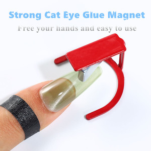 Outil magnétique multifonctionnel en forme de U pour ongles effet œil de chat 5D, support puissant pour vernis gel et nail art, rouge, bleu, argent - Product Image 2