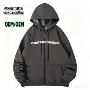 Sweat à capuche zippé personnalisé avec logo, 420 g/m², poids lourd |   Cardigan en polaire Silver Fox pour l'hiver, chaud et confortable |   Sweat-shirt unisexe épais style streetwear - Product Image 1
