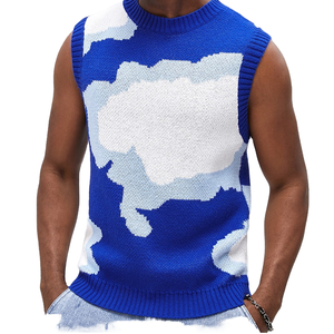 Suéter de Punto sin Mangas para Hombre, 12GG, Prenda de Punto Informal Personalizada - Product Image 1