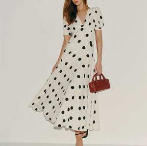 निजी लेबल बोहो ग्रीष्मकालीन फीके कपड़े छोटे आस्तीन वी-गर्दन मुद्रित कपड़े - Product Image 3