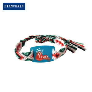Handmade Dệt Điều Chỉnh Đầy Màu Sắc Wristband Với In PVC <span class=keywords><strong>NFC</strong></span> <span class=keywords><strong>Tag</strong></span> Để Nhận Dạng - Product Image 2