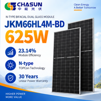 Panneau solaire bifacial double vitrage Jinko JKM625N-66HL4M-BDV 625W N Type TOPCon HOT 3.0 SMBB à haut rendement, module PV commercial