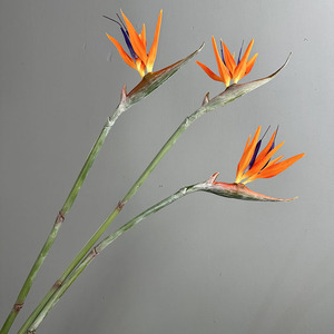 Fleur artificielle réaliste en PU de 97 cm, Fleur de l'oiseau de paradis à longue tige, Fleur tropicale artificielle <span class=keywords><strong>Strelitzia</strong></span> pour la décoration de vases de sol d'hôtel - Product Image 1