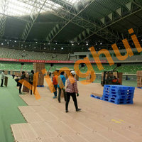Plancher temporaire d'événement de pont imperméable résistant en plastique portatif de T-04 plancher extérieur de Protection d'herbe de Concert de mariage