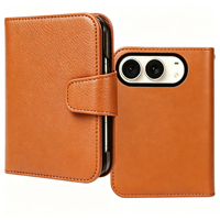 Vente flash - Étui de téléphone classique en cuir pour iPhone 18 Duo, porte-cartes, étui de téléphone portable, coque antichoc, accessoires pour téléphone