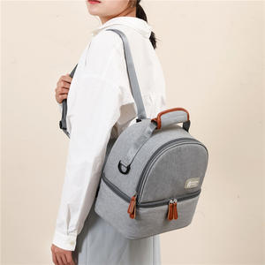 Sacs de stockage de lait maternel thermique Double <span class=keywords><strong>Decker</strong></span> de haute qualité facilement nettoyés refroidisseur en Nylon Bento avec isolation - Product Image 5