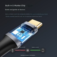 Kabel USB 3.2 All-in-one Tipe-C 4K60Hz Screen Mirroring PD 100W Pengisian Cepat Transfer Data 20Gbps Selubung PVC Konduktor 16-inti