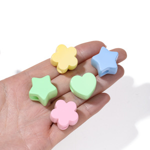 Acrylic Heart Star Loose <b>Beads</b> With <b>Large</b> Holes For DIY Jewelry Making Accessories Spring 2026 Yiwu Origin - Product Image 4