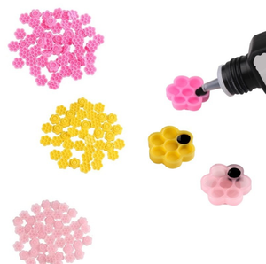 7 Hole Disposable Plastic <b>Lash</b> Glue Cups Portable Eyelash Extension <b>Adhesive</b> Holder - Product Image 4