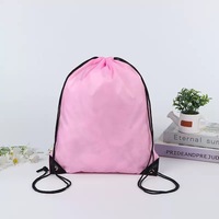 Sac à dos à cordon personnalisé avec logo, faible MOQ, en polyester 210D coloré, idéal pour la gym et le sport