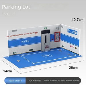 Kit de toile de fond de station de police à l'échelle 1:24 pour assortiments de dioramas en gros - Product Image 1