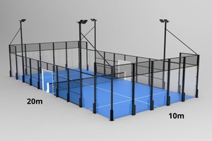 สนามแพเดิลเทนนิสกลางแจ้งหลังคาเปิด-ปิดได้แบบยืดหยุ่นพร้อมหลังคาเต็นท์ - Product Image 3